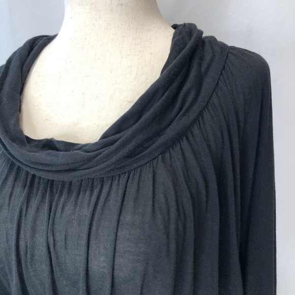 BCBGMaxAzria dress sheer cowl top grey skirt 4 - Picture 2 of 10